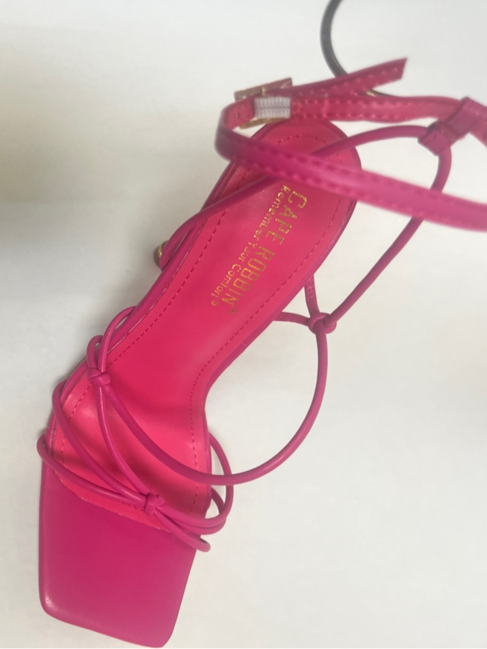 Cape Robbin Bright Pink Strappy High Heel Sandals